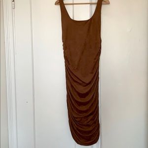 L Midi brown dress